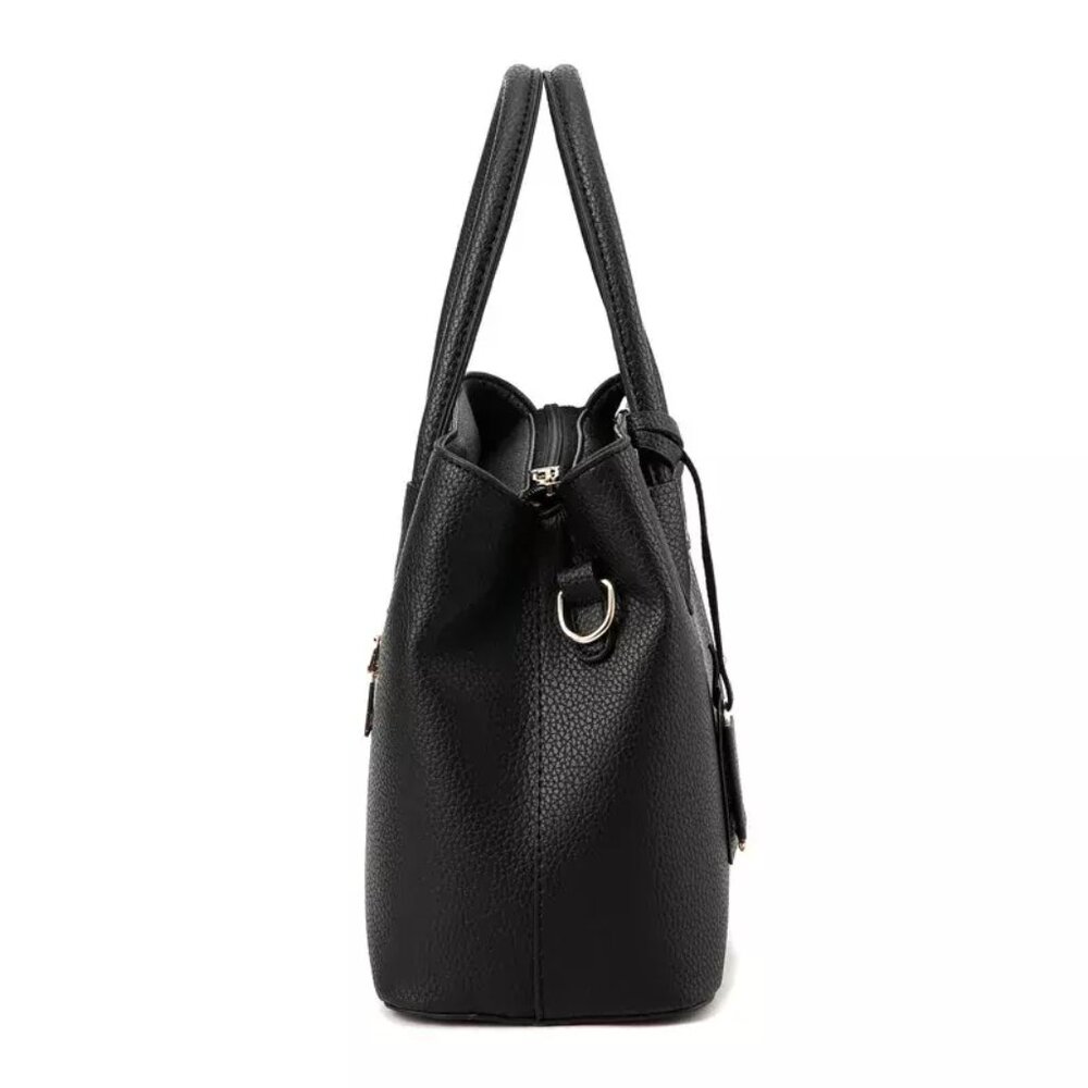 White Chic Sophistication Crossbody Leather Handbag - Picture 2 of 5